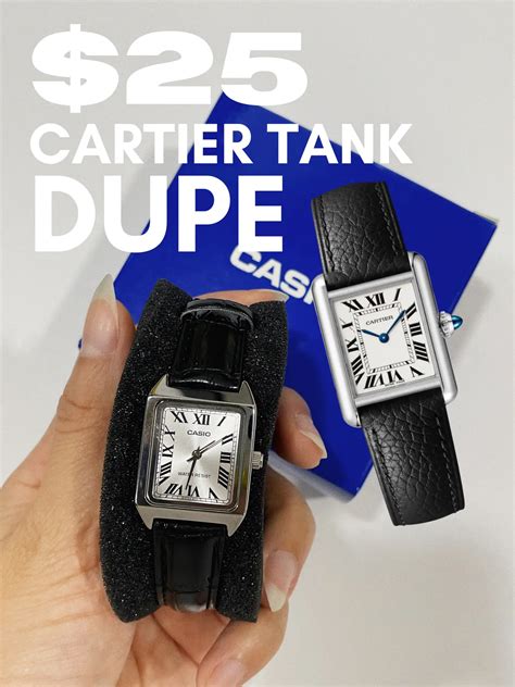 casio watch cartier tank dupe|cartier tank vintage watch.